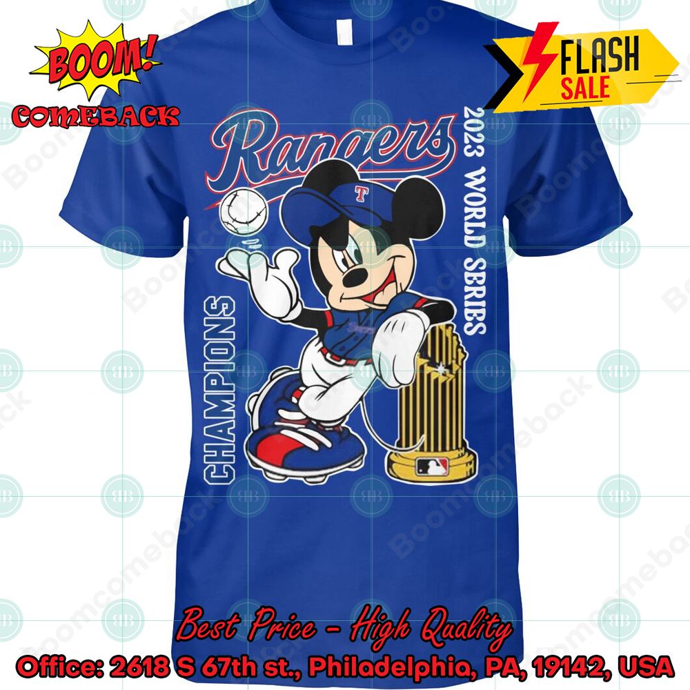 Texas Rangers 2023 World Series Champions Mickey Mouse T-shirt