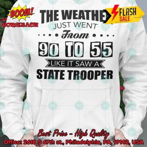 The Weather Just Went From 90 To 55 Like It Saw A State Trooper Hoodie