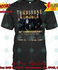 Tombstone 30th Anniversary Thank You For The Memories T-shirt