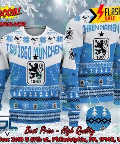 TSV 1860 Munich Stadium Personalized Name Ugly Christmas Sweater