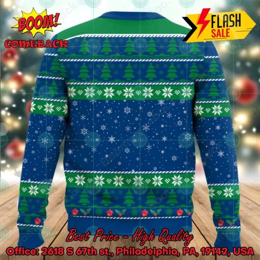 Vancouver Canucks Sneaky Grinch Ugly Christmas Sweater