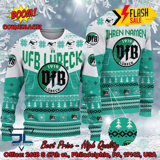 VfB Lubeck Stadium Personalized Name Ugly Christmas Sweater