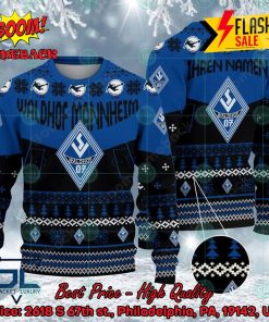 Waldhof Mannheim Stadium Personalized Name Ugly Christmas Sweater
