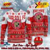 Wrexham AFC Big Logo Personalized Name Ugly Christmas Sweater