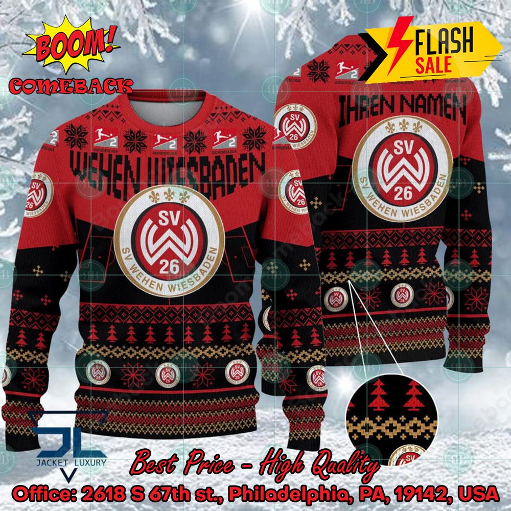 Waldhof Mannheim Stadium Personalized Name Ugly Christmas Sweater