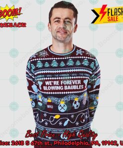 West Ham United FC We’re Forever Blowing Baubles Navy Christmas Jumper