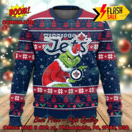 Winnipeg Jets Sneaky Grinch Ugly Christmas Sweater