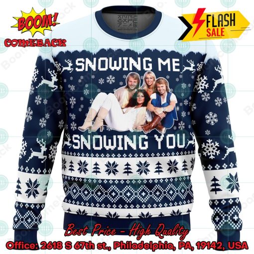 ABBA Snowing Me Snowing You Ugly Christmas Sweater