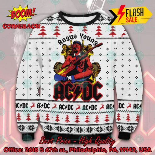 ACDC Angus Young Ugly Christmas Sweater