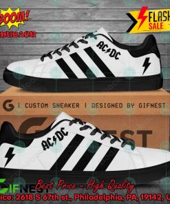 ACDC Black Stripes Style 3 Adidas Stan Smith Shoes