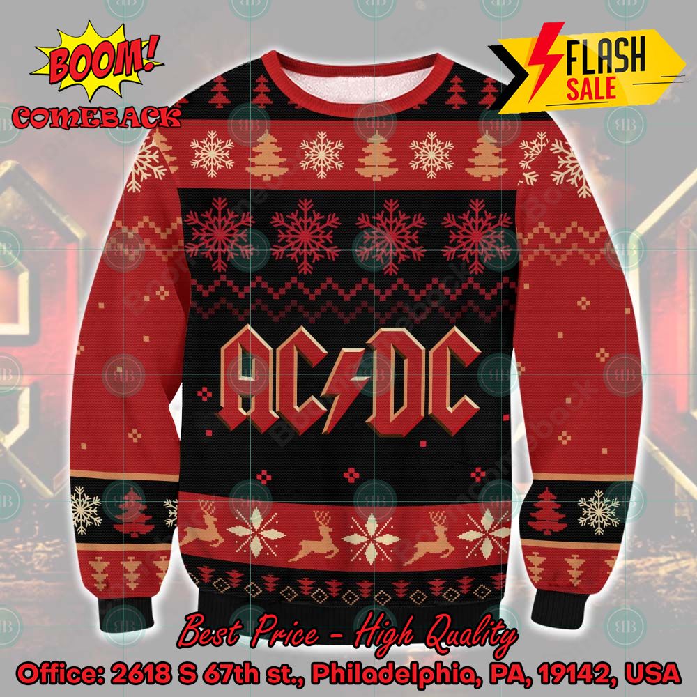ACDC Snowflake Ugly Christmas Sweater