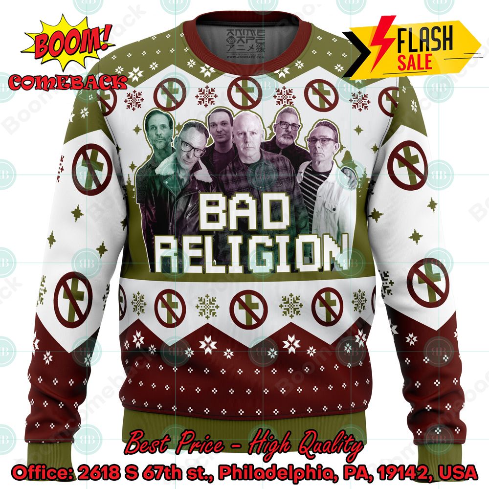 Bad Religion Punkk Rock Band Ugly Christmas Sweater