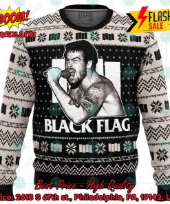 Black Flag Greg Ginn Ugly Christmas Sweater