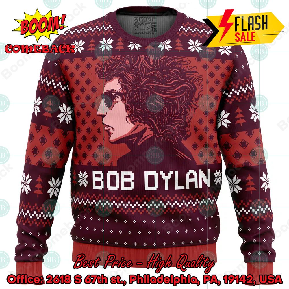 Bob Dylan Blood On The Tracks Album Ugly Christmas Sweater