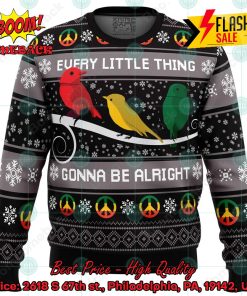Bob Marley Every Little Thing Gonna Be Alright Ugly Christmas Sweater