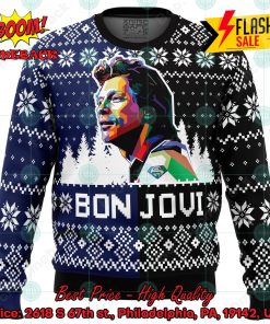 Bon Jovi Hard Rock Band Jon Bon Jovi Ugly Christmas Sweater
