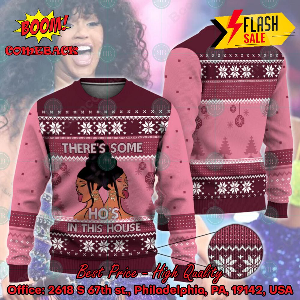 Cardi B There's Some Ho's In This House Ugly Christmas Sweater