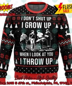 Churlington I don’t Shut Up I Grow Up When I Look At You I Throw Up Ugly Christmas Sweater