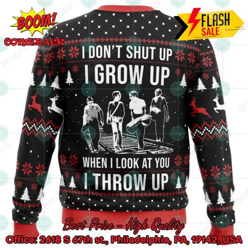 Churlington I don’t Shut Up I Grow Up When I Look At You I Throw Up Ugly Christmas Sweater