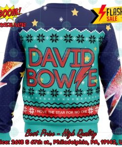 David Bowie I Move The Star For No One Ugly Christmas Sweater