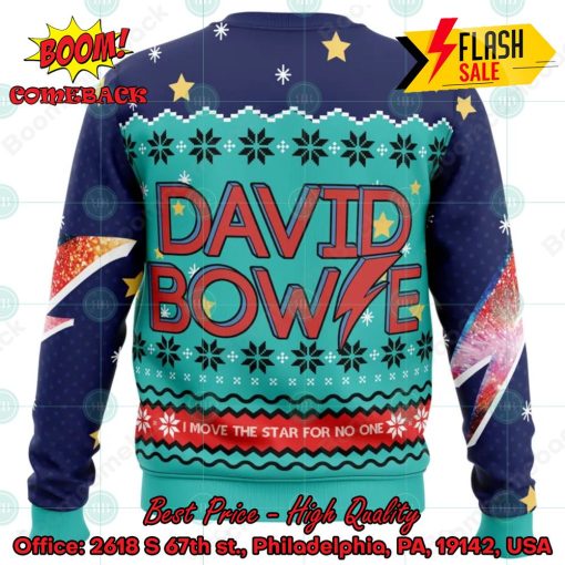 David Bowie I Move The Star For No One Ugly Christmas Sweater