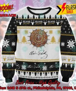 Elvis Presley Aztec Sun Ugly Christmas Sweater