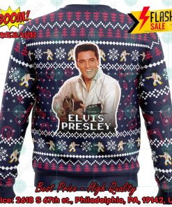 Elvis Presley Pine Tree Snowflake Ugly Christmas Sweater