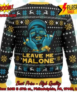 leave me malone post malone ugly christmas sweater 2 Tlooj