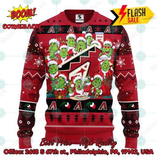 MLB Arizona Diamondbacks 12 Grinchs Xmas Day Ugly Christmas Sweater