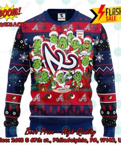 MLB Atlanta Braves 12 Grinchs Xmas Day Ugly Christmas Sweater