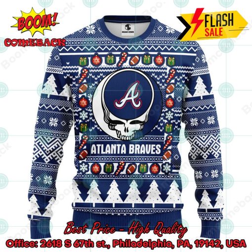 MLB Atlanta Braves Grateful Dead Ugly Christmas Sweater