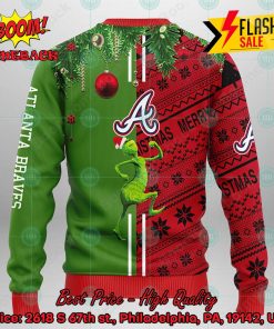 MLB Atlanta Braves Grinch And Max Ugly Christmas Sweater
