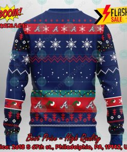 MLB Atlanta Braves Grinch Hand Christmas Light Ugly Christmas Sweater