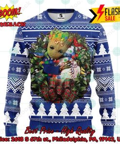MLB Atlanta Braves Groot Christmas Circle Ugly Christmas Sweater