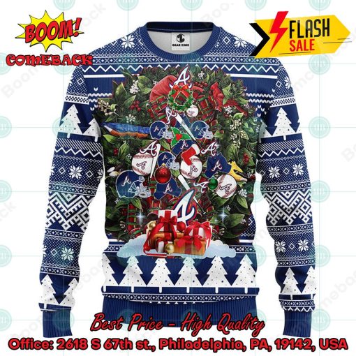 MLB Atlanta Braves Helmets Christmas Gift Ugly Christmas Sweater