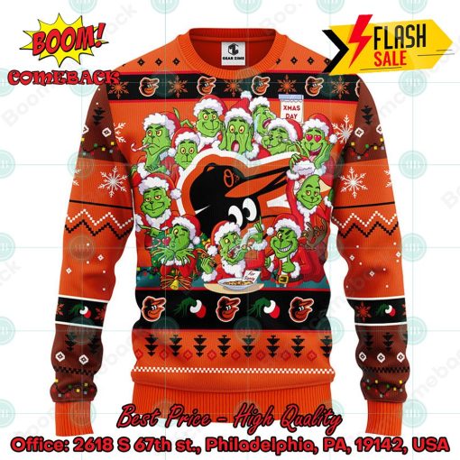 MLB Baltimore Orioles 12 Grinchs Xmas Day Ugly Christmas Sweater