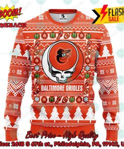 MLB Baltimore Orioles Grateful Dead Ugly Christmas Sweater