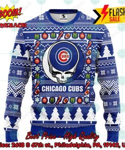 MLB Chicago Cubs Grateful Dead Ugly Christmas Sweater