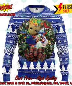 MLB Chicago Cubs Groot Christmas Circle Ugly Christmas Sweater