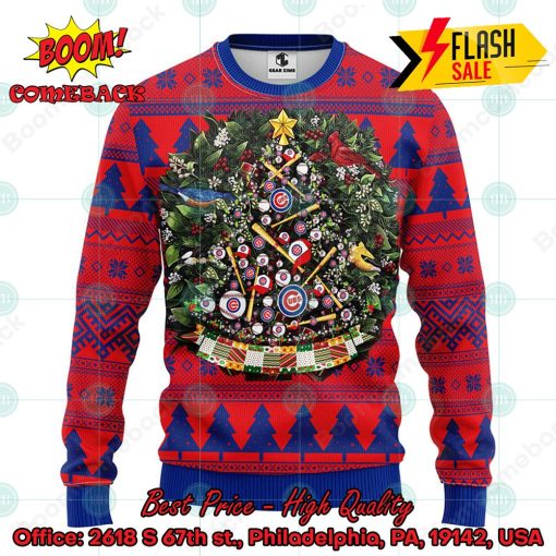 MLB Chicago Cubs Xmas Tree Ugly Christmas Sweater