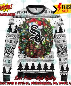 MLB Chicago White Sox Santa Hat Christmas Circle Ugly Christmas Sweater