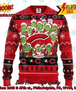 MLB Cincinnati Reds 12 Grinchs Xmas Day Ugly Christmas Sweater