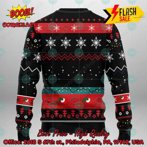 MLB Cincinnati Reds Grinch Hand Christmas Light Ugly Christmas Sweater