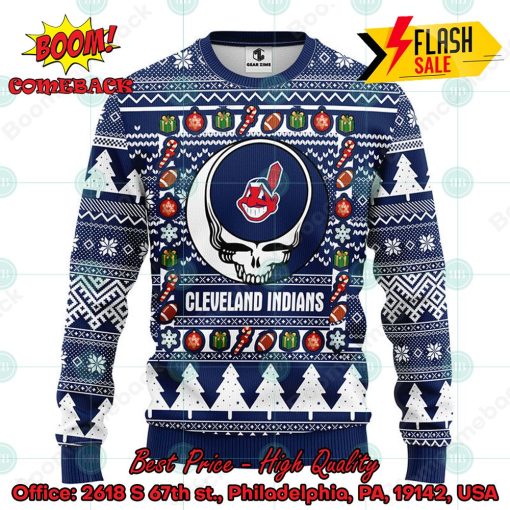 MLB Cleveland Guardians Grateful Dead Ugly Christmas Sweater