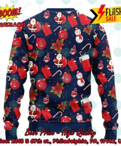 MLB Cleveland Guardians Santa Claus Christmas Decorations Ugly Christmas Sweater