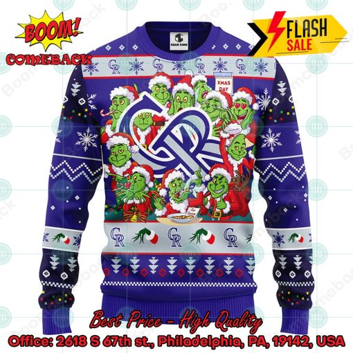 MLB Colorado Rockies 12 Grinchs Xmas Day Ugly Christmas Sweater
