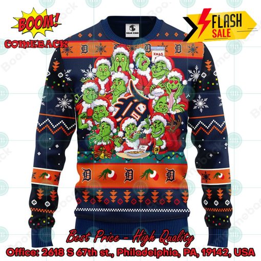 MLB Detroit Tigers 12 Grinchs Xmas Day Ugly Christmas Sweater