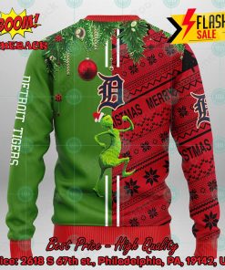 mlb detroit tigers grinch and max ugly christmas sweater 2 XlK4n