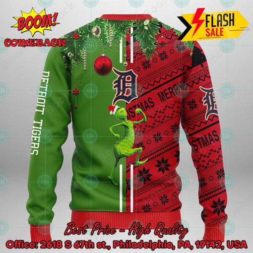 MLB Detroit Tigers Grinch And Max Ugly Christmas Sweater