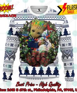 MLB Detroit Tigers Groot Christmas Circle Ugly Christmas Sweater
